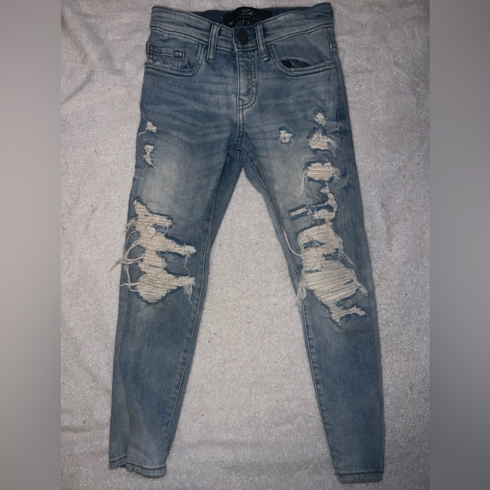 Jordan Craig Kids Legacy Edition Ripped Skinny Jeans | Size 7 | Blue |